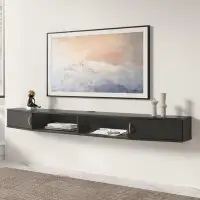 Wrought Studio Floating 70'' TV Stand With Charging Station, Wall Mounted Entertainment Centre With Storage, Media Conso