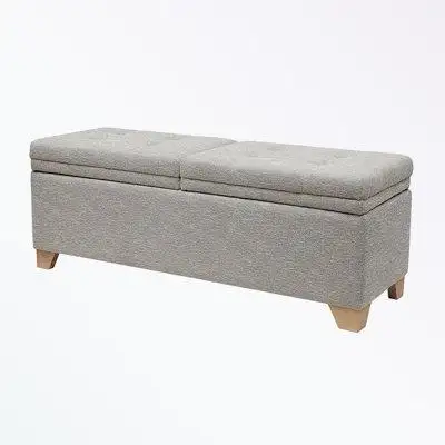 Latitude Run® storage Accent Bench with two flip top and sturdy legs