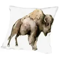 East Urban Home Bison Square Pillow Cover & Insert