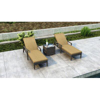 Willa Arlo™ Interiors Thornaby Sun Chaise Lounger Set with Cushions and Table