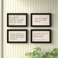 Andover Mills Wynne Wood Wall Décor with Framed Inspiration Sentences