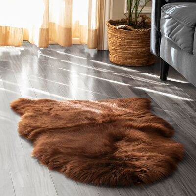 Walk On Me Faux Fur Area Rug Luxuriously Soft 2' X 3' Brown in Rugs, Carpets & Runners