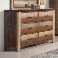 Loon Peak Shandra 6 Drawer 61.25" W Solid Wood Double Dresser