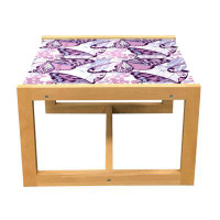 East Urban Home East Urban Home Butterflies Coffee Table, Spotted Flying Insects Detailed Wings, Acrylic Glass Centre Ta