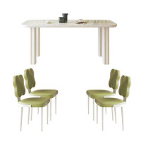 GOGOFAUC Rectangular simple white dining table