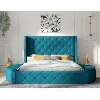 Wildon Home® Dua Upholstered Wingback Bed
