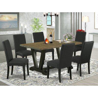 Red Barrel Studio Glouchester 6 - Person Rubberwood Solid Wood Dining Set