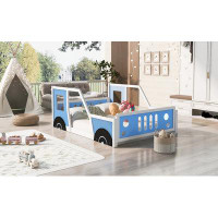 Zoomie Kids Twin Size Car-Shaped Platform Bed With Wheels
