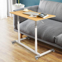 Inbox Zero Height Adjustable Computer Desk Sit To Stand Rolling Notebook Table