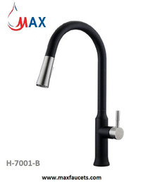 Pull-Out Kitchen Faucet High-Arc Single Handle 19.5 Matte Black,Brushed Nickel Finish