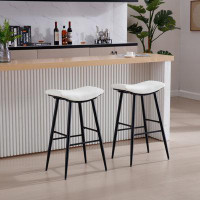George Oliver Counter Height Bar Stool Set Of 2 For Dining Room Kitchen Counter Island, PU Upholstered Breakfast Stools