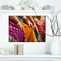 Made in Canada - East Urban Home Indian Bollywood Dancers Dress - Wrapped Canvas Photograph Print