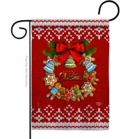 Ornament Collection Gingerbread Wreath - Impressions Decorative 2-Sided Polyester 19 x 13 in. Garden Flag