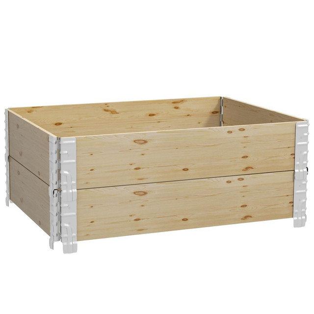 Raised Garden Bed 45.3" L x 31.5" W x 15" H Natural Wood in Patio & Garden Furniture - Image 2