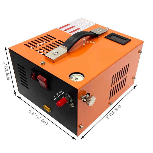 Air Compressor Portable 4500PSI/30Mpa High Pressure Air Pump Oil/Water-free Powered by Home 110VAC or Car 12VDC 053066 in Other Business & Industrial in Toronto (GTA) - Image 2