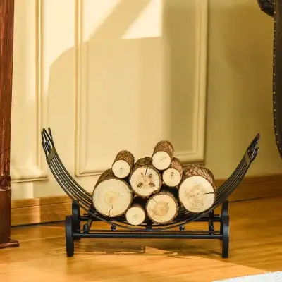 This stylish and practical firewood log rack will help keep your firewood handy and organized when y...