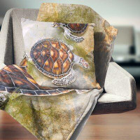 East Urban Home Animal Sea Turtles in Nursery Lumbar Pillow
