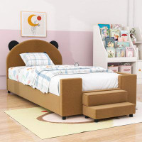 Latitude Run® Thanda Twin Size Upholstered Bed with Headboard and Hydraulic System
