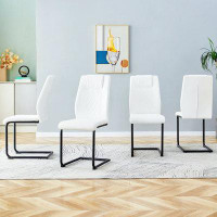 Ivy Bronx Modern dining chairs with faux leather upholstered seats - dining room chairs
