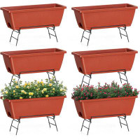 Arlmont & Co. 6 Pack Plant Stands With Flower Pot Metal Plant Stand