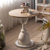 STAR BANNER Nordic Vintage Minimalist Creative White Personality Iron Coffee Table End Table.
