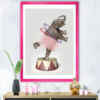 Made in Canada - East Urban Home 'Circus Elephant' - Picture Frame Print on Canvas