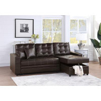 Latitude Run® Convertible Sectional Pull Out Bed Sofa