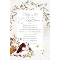 Trinx The Joy Of Adoption Inspirational Wood Plaque 6 inches x 9 inches