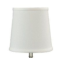 Ebern Designs 5" H x 5" W Empire Lamp Shade -  (Flame Clip Attachment) in Linen Cream