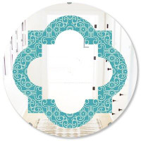 East Urban Home Quatrefoil Abstract Pattern Design III Eclectic Frameless Wall Mirror