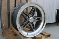 18x9 American Racing VN514 Groove Anthracite With Diamond Cut Lip 5x120.65
