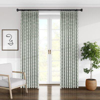Colcha Linens Nix 100% Cotton Geometric Room Darkening Pinch Pleat Single Curtain Panel