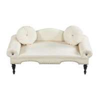 House of Hampton 54"Width Modern Velvet Upholstered Loveseat Sofa Accent Bedside Beige