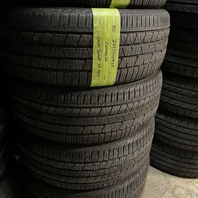 235 55 19 4 Continental CrossContact Used A/S Tires With 85% Tread Left