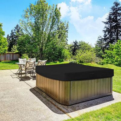 Covers & All Heavy Duty Multipurpose Outdoor Square Hot Tub Cover, UV Resistant & Waterproof Spa Cover Protector in Hot Tubs & Pools