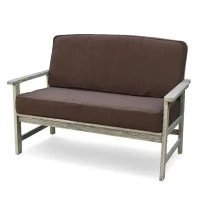 August Grove Bismark 52.75" Wide Outdoor Loveseat with Cushions