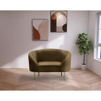 Willa Arlo™ Interiors Shurtz 43.5" Wide Velvet Barrel Chair