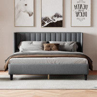 Latitude Run® Quayden Upholstered Wood Platform Bed