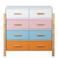 Latitude Run® The Colourful Free Combination Cabinet Dresser Cabinet Lockers,Solid Woodhandle 35.43" H x 35.43" W x 15.7