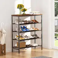 Rebrilliant Modern 5-Tier Shoe Rack - Large Capacity Storage, Stable And Durable