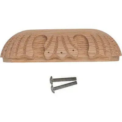 UNIQANTIQ HARDWARE SUPPLY Small Carved Oak Drawer Pull ( Centers: 3 1/2" )