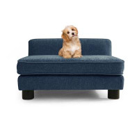 Tucker Murphy Pet™ Chenille Dog Sofa, Solid Wood Frame, Removable Washable Sofa Cover