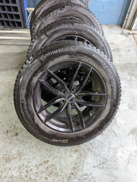 LIKE NEW   RANGE ROVER EVOQUE 18  INCH  WHEELS  WITH  HIGH PERFORMANCE  CONTINENTAL 235/65/18 WINTER TIRESWITH TPMS