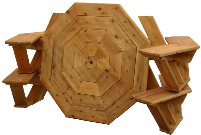 Canadian Made Local Cedar Octagon Picnic Table in Patio & Garden Furniture - Image 2