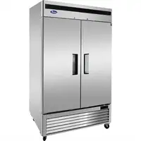 Atosa Double Solid Door 54 Wide Stainless Steel Refrigerator