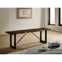 Loon Peak Rhys Dining Bench W/Metal Accents