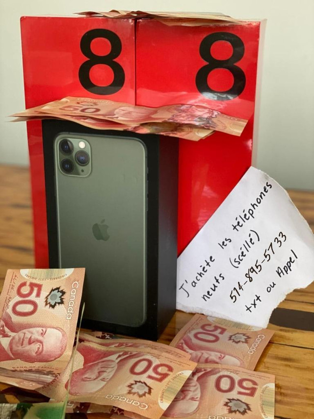 Je paye Cash pour votre Iphone. (sealed) in Cell Phones in Greater Montréal