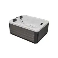 Luxury Spas Luxury Spas 3 - Person 34 - Jet Acrylic Rectangular Standard Hot Tub with Ozonator in Grey
