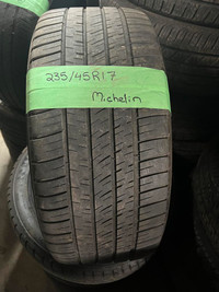 235 45 17 4 Michelin Primacy Used A/S Tires With 65% Tread Left