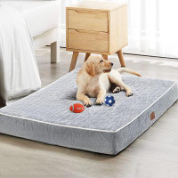 c&g home Orthopedic Dog Beds For Medium Dogs, Large Waterproof Dog Crate Bed With Removable Washable Cover & Anti-Slip B